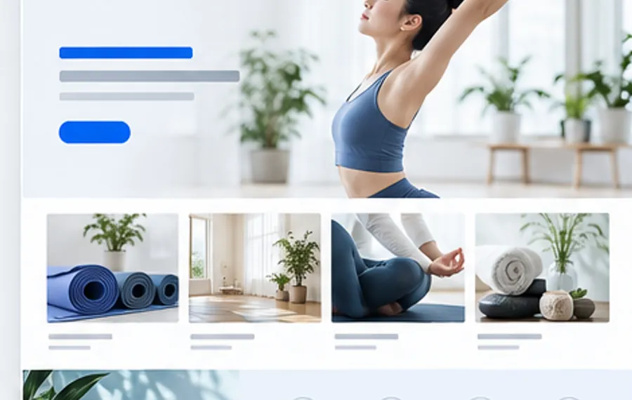 도심 요가 스튜디오 홈페이지 디자인 예시